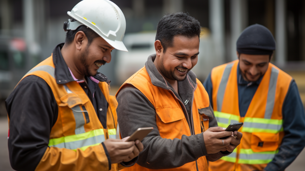 Mobile elearning on building site