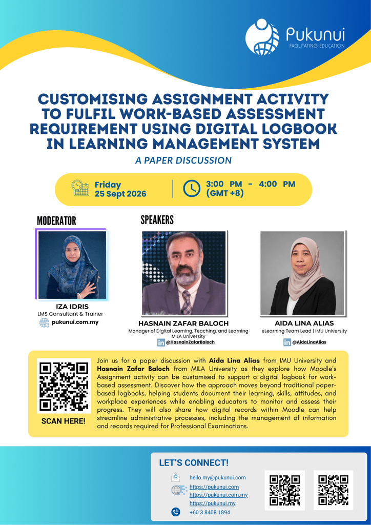 Customising Assignment Activity to Fulfil Work-Based Assessment Requirement Using Digital Logbook in Learning Management System