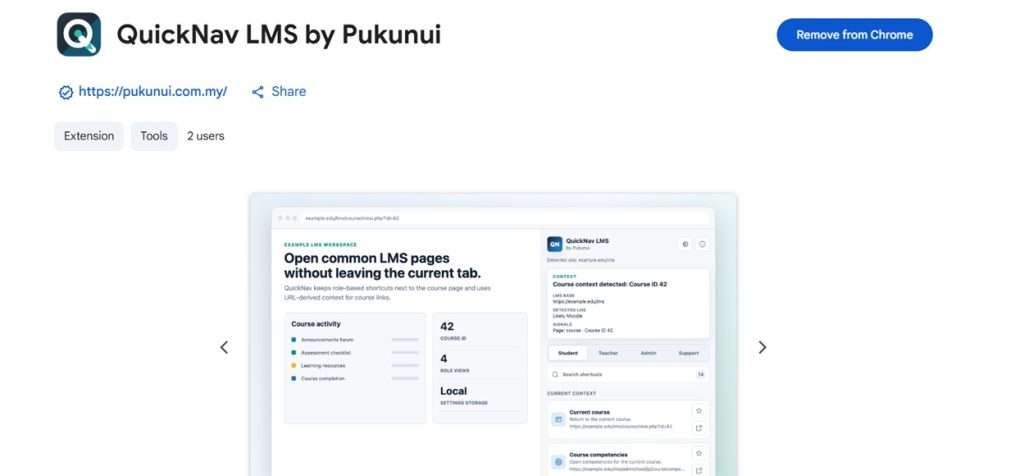 Navigate Your LMS Faster with QuickNav LMS by Pukunui 3 Navigate Your LMS Faster with QuickNav LMS by Pukunui