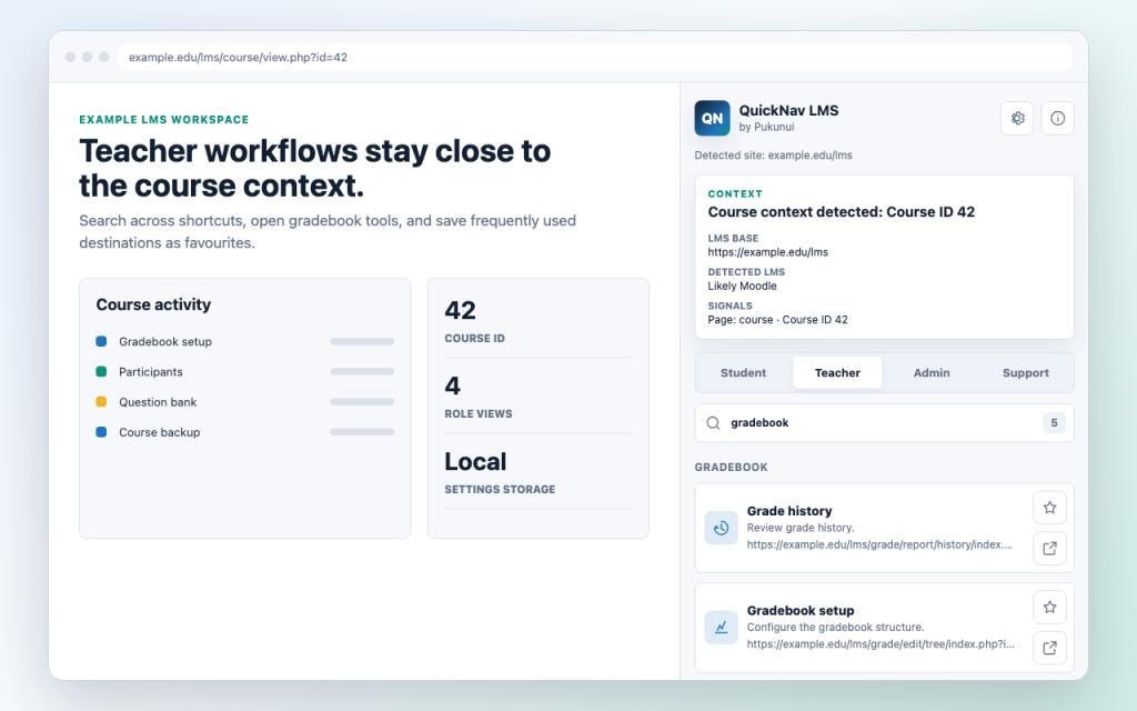 Navigate Your LMS Faster with QuickNav LMS by Pukunui 4 Navigate Your LMS Faster with QuickNav LMS by Pukunui